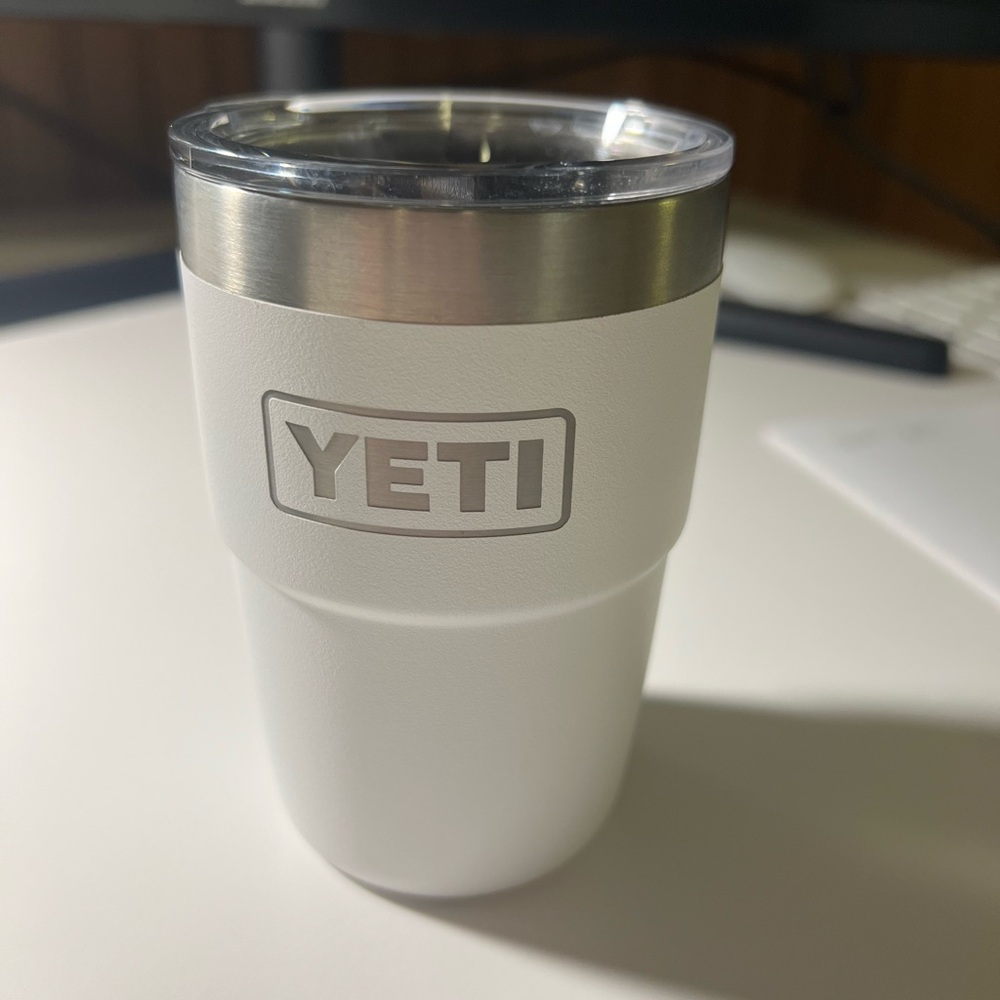 Yeti Rambler 8 oz White Stackable Cup Coffee Mug